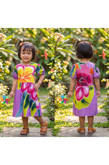Hand Painted Rayon Kids Dress Hand Painted Rayon Kids Dress